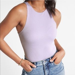 Body Contour Ribbed High Neck Thong Bodysuit